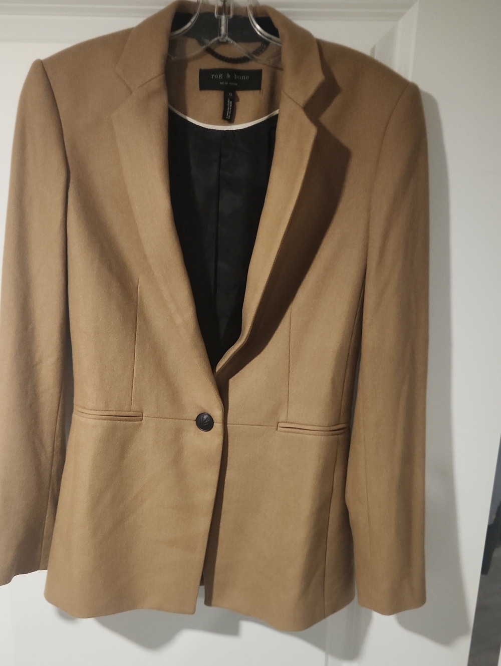 rag & bone Women's Camel Single-Button Blazer Jacket Nwot